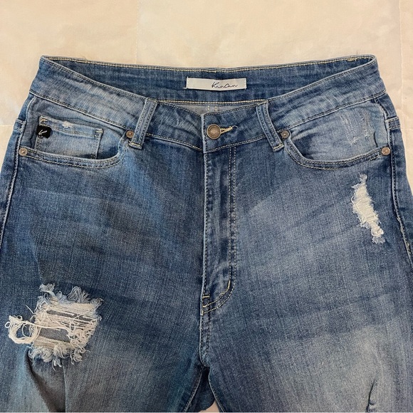 LIKE NEW - KANCAN DISTRESSED FRAYED HEM JEANS - SIZE 29 - Picture 8 of 10